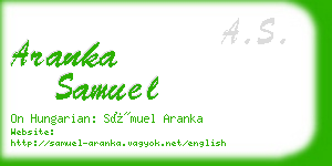 aranka samuel business card